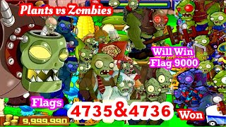 Plants vs Zombies Survival Flags 4735-4736