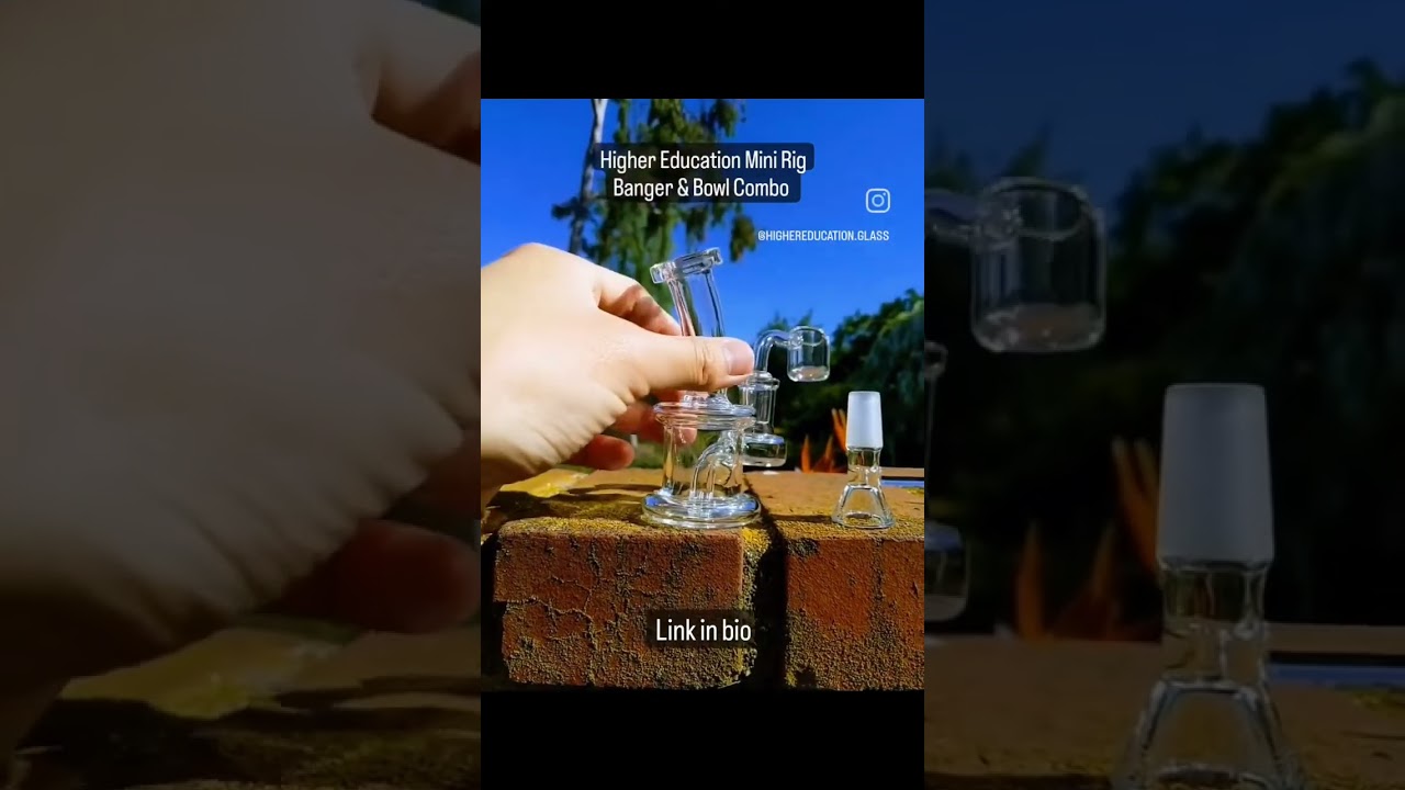 Higher Education Mini Dab Rig w/ Banger & Bowl Combo