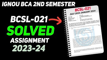 BCSL-021 Solved Assignment 2023-24 (July-January) || IGNOU BCA 2nd Semester