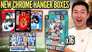 TOPPS CHROME FOOTBALL HANGERS HAVE ARRIVED! 😳 2025 Topps Chrome Retail Hanger Box Review x16