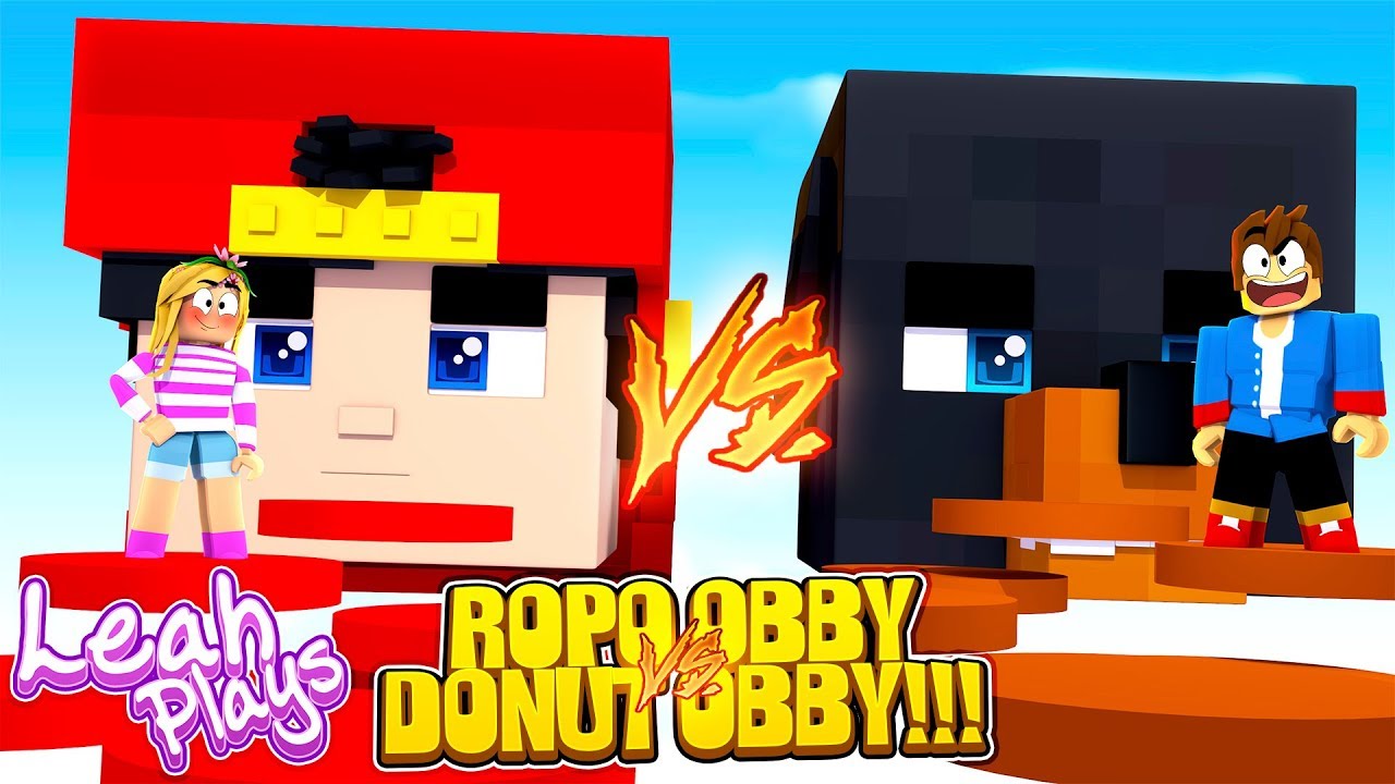 Minecraft Ropo Obby Vs Donut The Dog Obby Minecraft Vs Roblox Little Leah Plays Youtube - ropo playing roblox