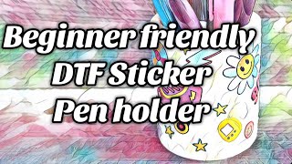 #112 Resin Pen Pot for Beginners using DTF Stickers @CreateBloomCrafts @apexresin