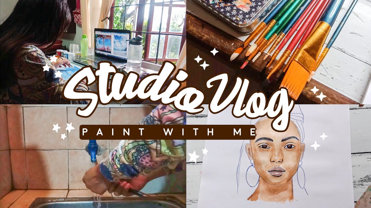 Studio VLOG #2 🎨 || lots of painting and talking - YouTube