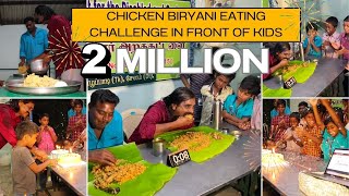 2KG Chicken Biryani, Egg Eating Challenge Under 1min in Front Of Kids | 2M Subscribers Celebration |