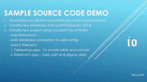 ASP NET Web Application Sample Source Code Demo