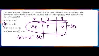 SAT Math: Polygon Word Problem - Don't Let The Extra Numbers Trick You