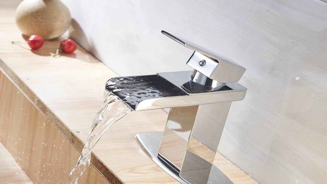 Eyekepper Modern Single Handle Waterfall Bathroom Sink Faucet