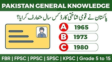 Pakistan General Knowledge | Pak Navy | UDC | LDC | Asistant | FBR Test Preparation 2025