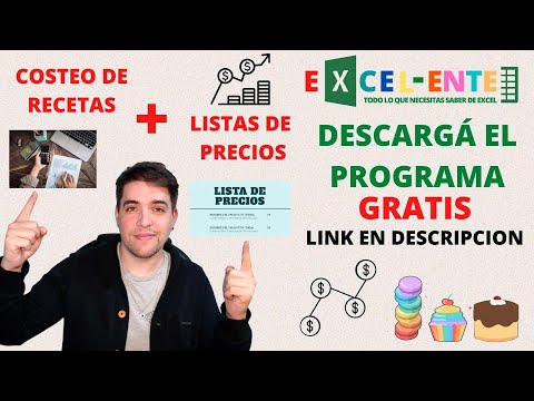 LISTA de PRECIOS + Planilla de COSTEO de RECETAS Pasteleria - DESCARGA GRATIS ✅