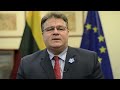 Министр иностранных дел благодарит российское общество за поддержку Литвы 13-го января 1991 года.