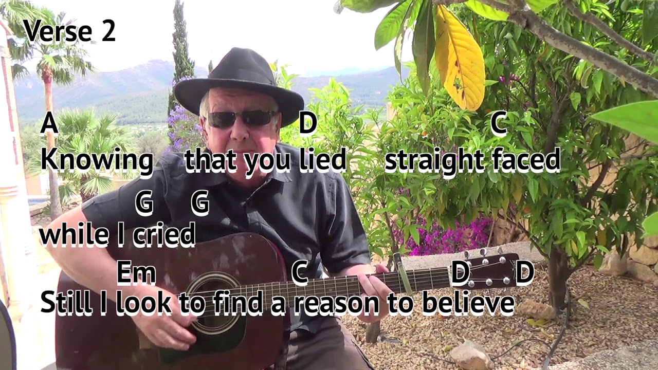 Reason To Believe (Tim Hardin cover) GUITAR LESSON play-along with ...