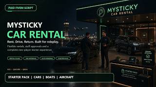[PAID] Mysticky Car Rental | FiveM Car Rental Script (ESX, QB-Core & Qbox)