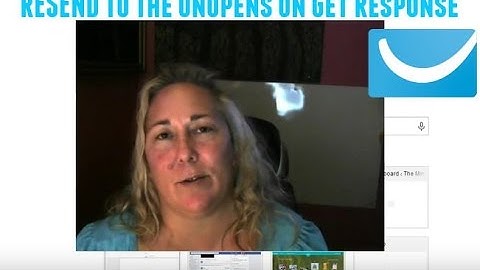 RESEND To The Unopens on Get Response