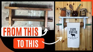 Thrift Flip / Rolling Pin Towel Holder