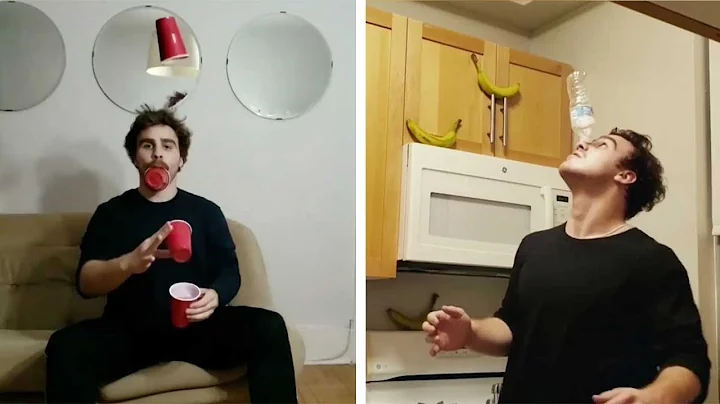 Bored Circus Performer Does Tricks In House