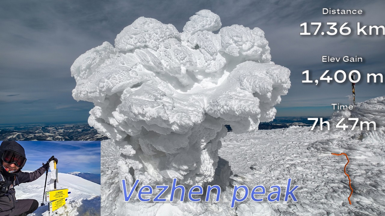 Връх Вежен зимно соло изкачване 19.02.2026 Vezhen Peak winter solo climbing 19.02.2026