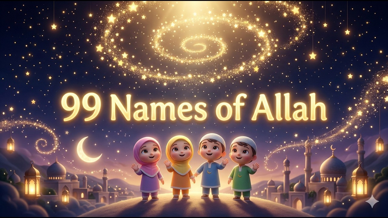 Learn the 99 Names of Allah | Islamic Kids Video 🌙 | Nooroo Kids
