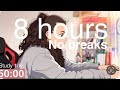 LIVE | 8HOUR study with me WITHOUT BREAKS📚🎧⛈️ rain sounds & pomodoro timer 50 & 10 PART 2