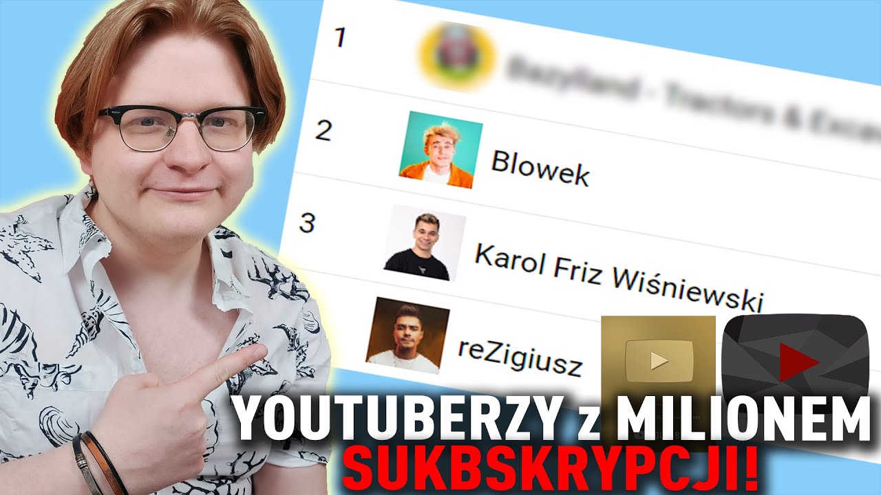 YOUTUBERZY KTÓRZY MAJĄ POWYŻEJ MILIONA SUBSKRYPCJI! ⭐ - YouTube