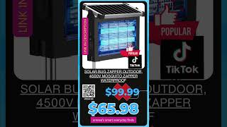 Solar Bug Zapper Outdoor, 4500V Mosquito Zapper Waterproof
