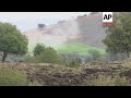 Turkish Tanks Firing Into The Afrin Area Of Northern Syria 