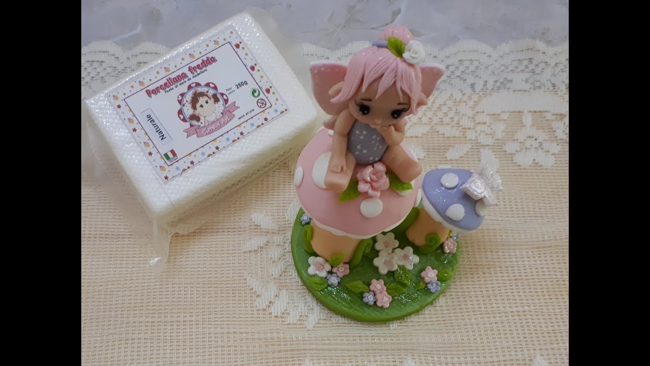 Tutorial fatina su funghetto in pasta di mais