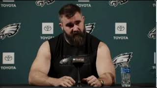 Jason Kelce crying telling Andy Reid draft story about himself and Travis Kelce