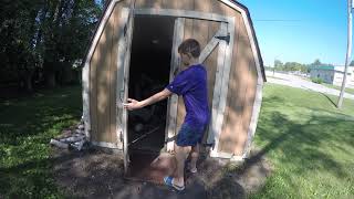 Time Lapse of a Shed Makeover Remodel New Roof Siding Trim Door How to Video Timelapse