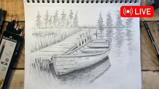 how draw boat still life live drawing session