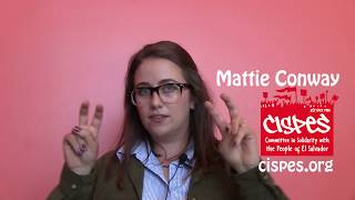 Mattie Conway of CISPES Discusses Central American Security and Prosperity Conference