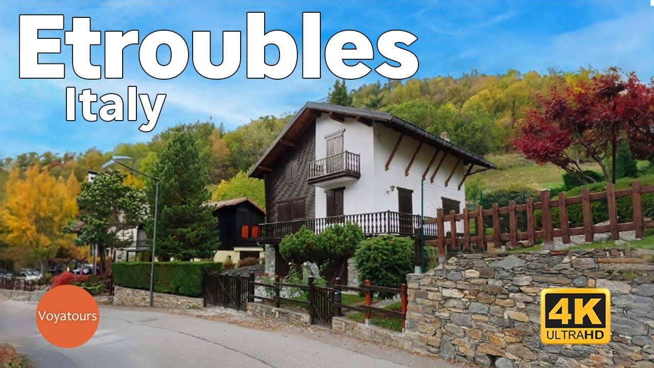 Etroubles - Красивая Альпийская Деревня В Северной Италии - Самые Красивые Деревни Италии (4K UHD)