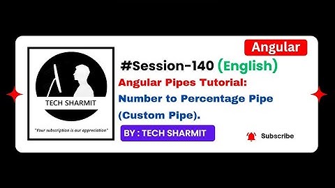 Custom pipe to convert Number into Percentage in Angular | Angular in English (Session-140)