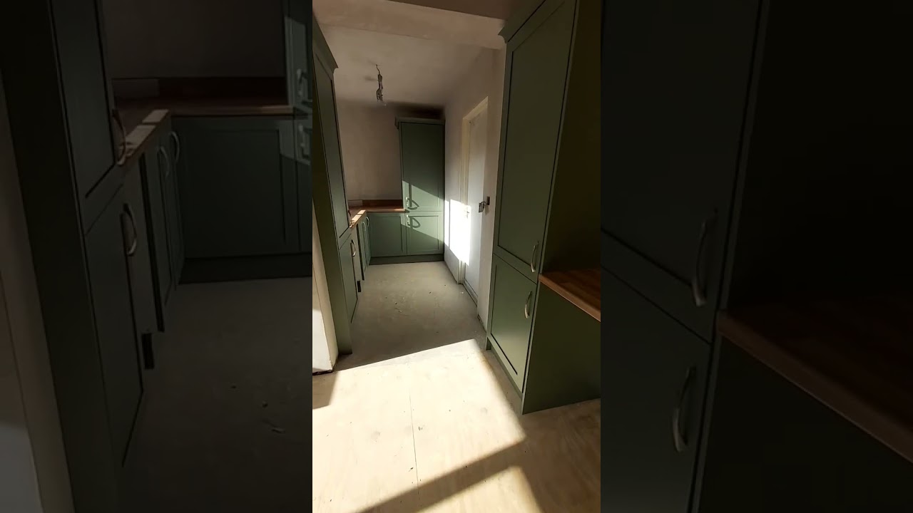 Kitchen cabinets before & after. 