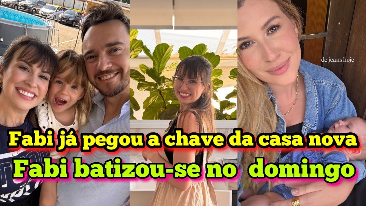 Família santina, Fabi batizou-se ontem foi muito emocionante, e também já pegou a chave da casa nova