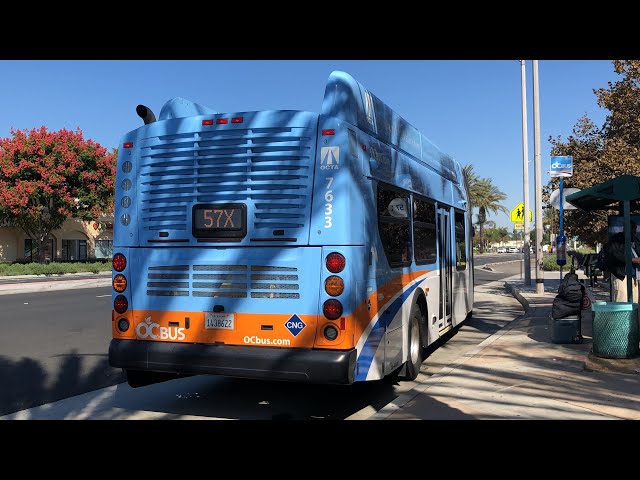 OCTA 2016 New Flyer XN60 #7633 on Route 57X - YouTube