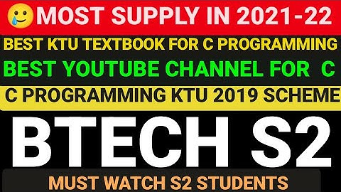 KTU BTECH S2 C PROGRAMMING