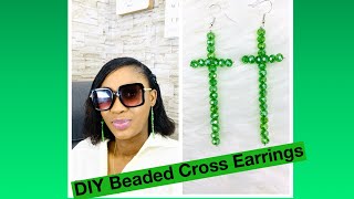 How to make a DIY Beaded Cross Earrings