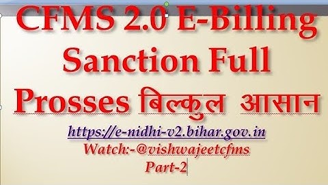 CFMS 2.0 Ebilling Sanction Full process // #part2 // fully voucher Sanction banana hi 👆 #viralvideo