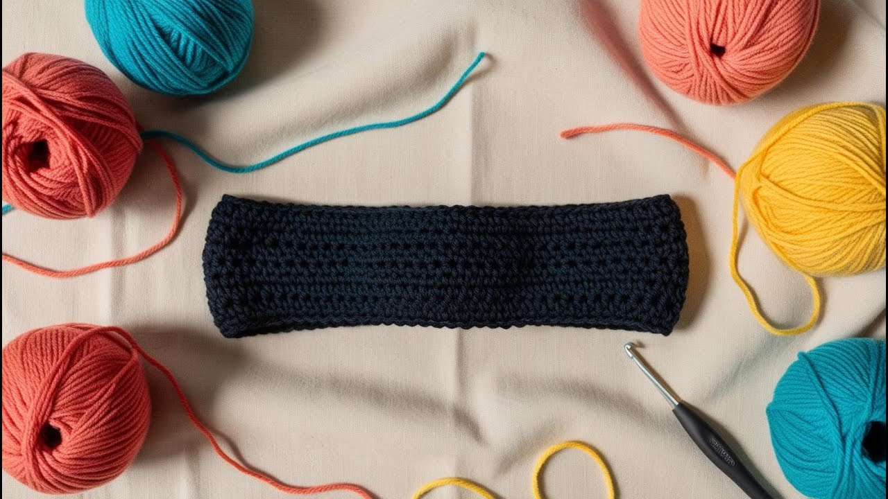 Crochet a Textured Headband 🧶 | Beginner-Friendly Tutorial with SC, HDC, FLO, BLO & Reverse SC!