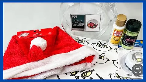 Light Up Grinch DIY || Dollar Tree Candy Jar Craft || Just 1 Quick DIY