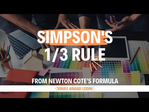 Find Simpson's 1/3 rule from Newton Cote's Formula  || 3rd internal 1st question || CONM ||