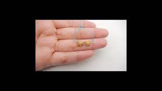 Silver Gold Plated Natural Ruby Butterfly Gemstone Earring Beads
