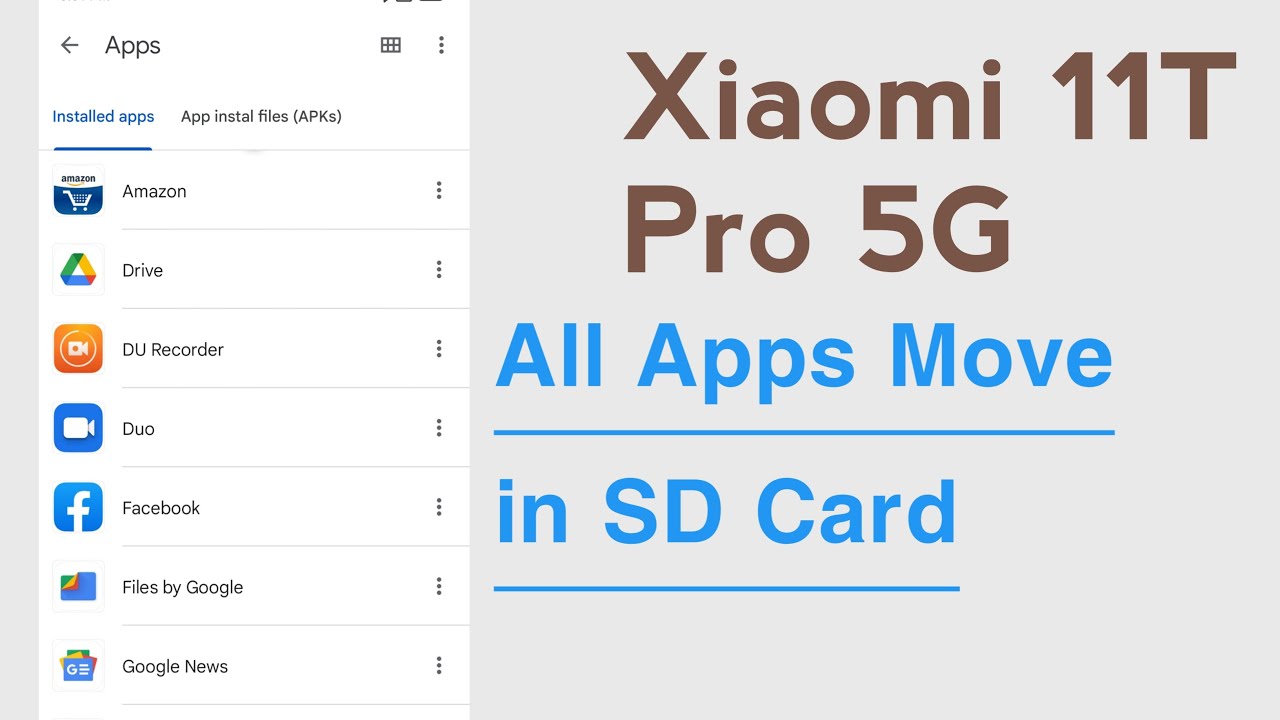 Xiaomi 11t Pro Sd Karte Einlegen Xiaomi 11T Pro 5G All Applications Transfer To SD Card - YouTube