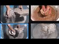 ASMR Lover 😋 dusty 🩶🤎water crumbling cement & gritty mouthwatering satisfying