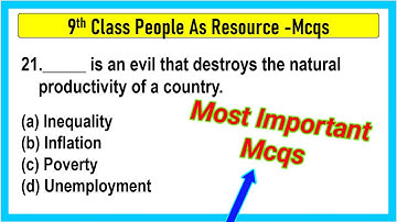 People as Resource Class 9 MCQs Questions with Answers | People As Resource Mcqs For Exam
