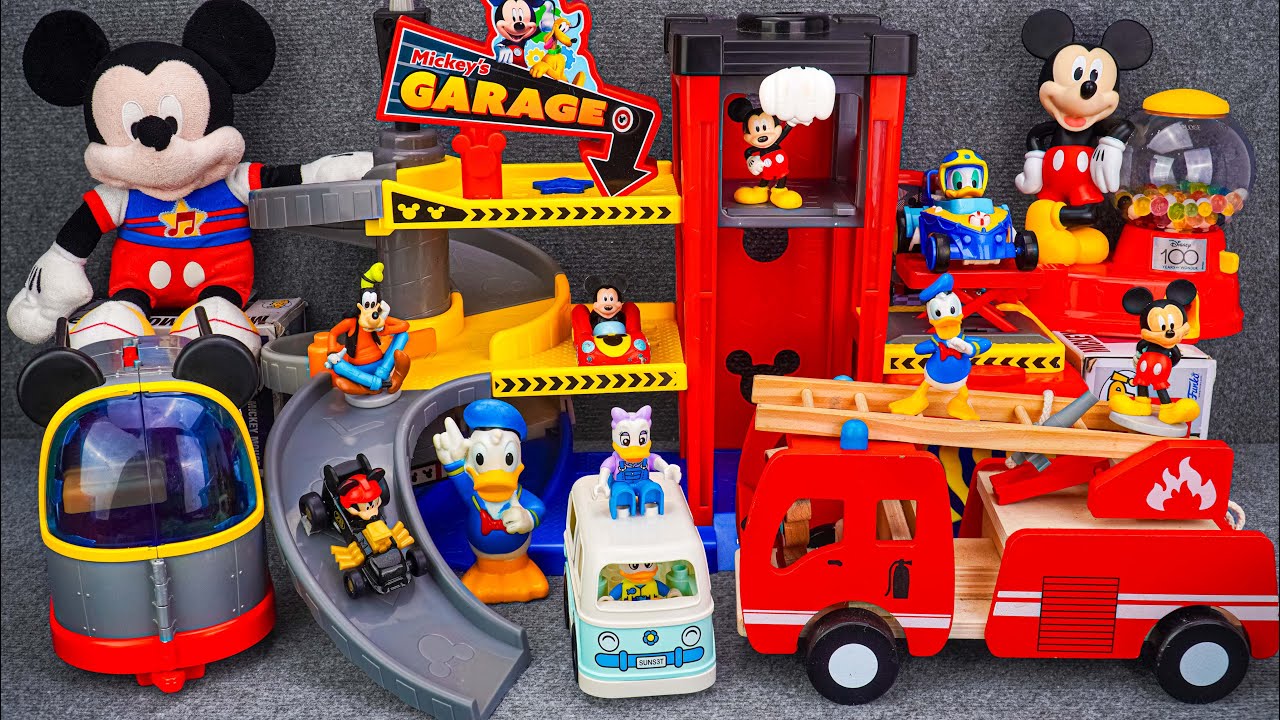 Satisfying with Unboxing Mickey Mouse D100 Gumball Machine Playset