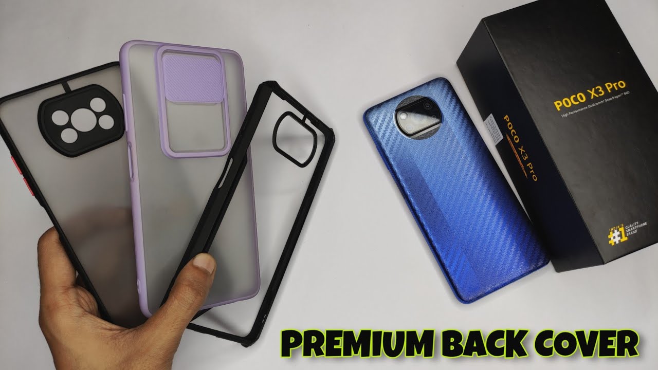 PREMIUM Back Cover Poco X3 Pro Camera Shutter Back Cover Poco X3 Pro
