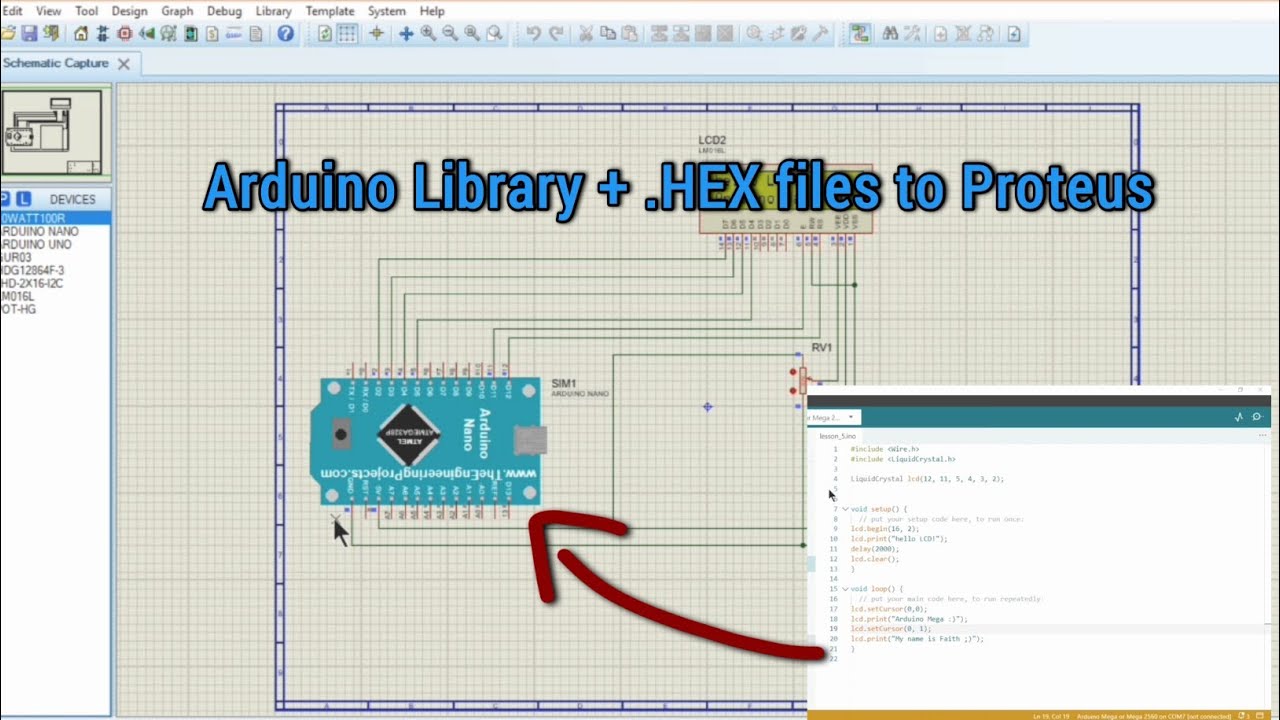 Proteus + Arduino Setup Guide: Adding Libraries & Hex Files