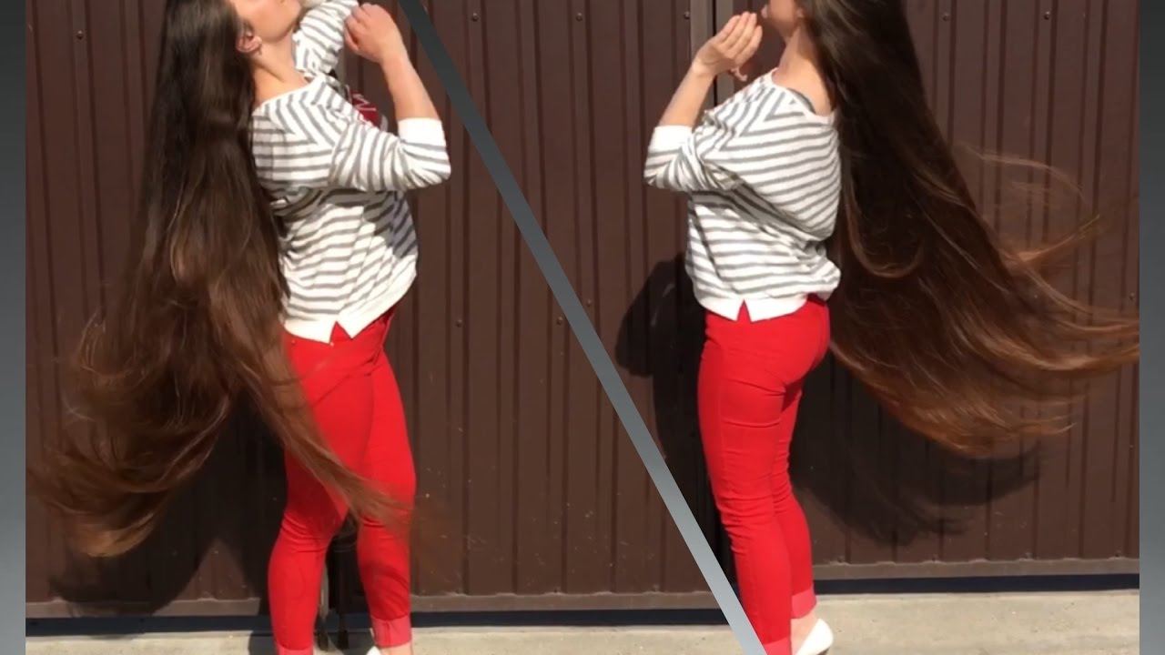 Very long brown silky hair