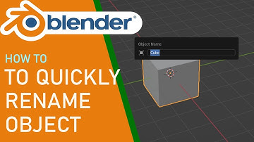 Blender how to quickly rename object